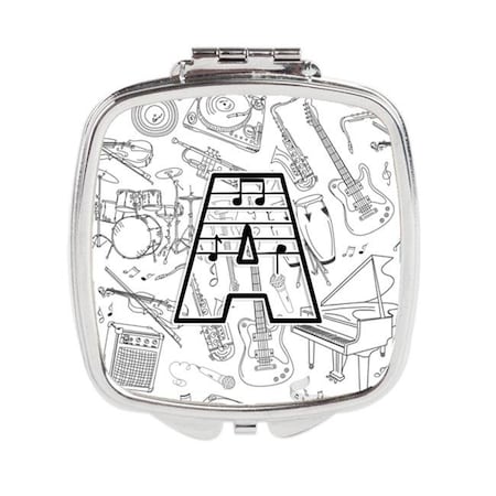 Carolines Treasures Carolines Treasures CJ2007-ASCM Letter a Musical Note Letters Compact Mirror CJ2007-ASCM